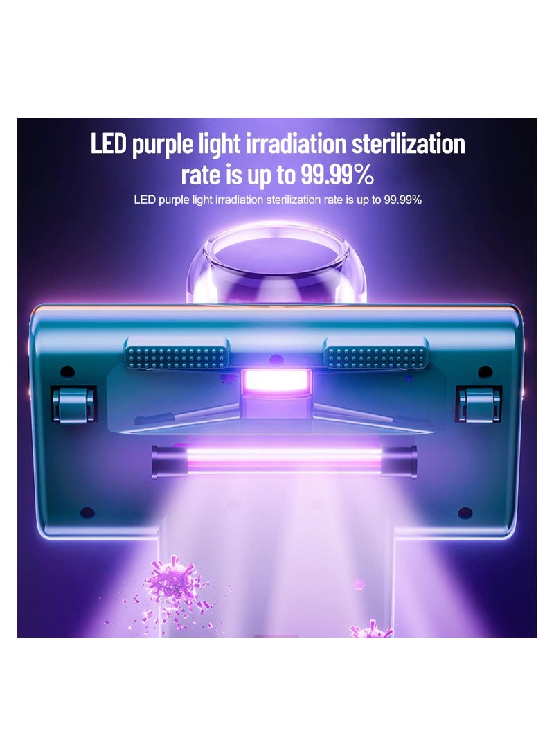 Bed Mattress Dust Mites Cleaner, Handheld Cordless Vacuum, with UV Germicidal Lamp Vacuum Cleaner Handheld, Washable Filter, Deep Mattress Cleaner, HEPA Filtration for Bed, Sofa, Carpets Cleaning