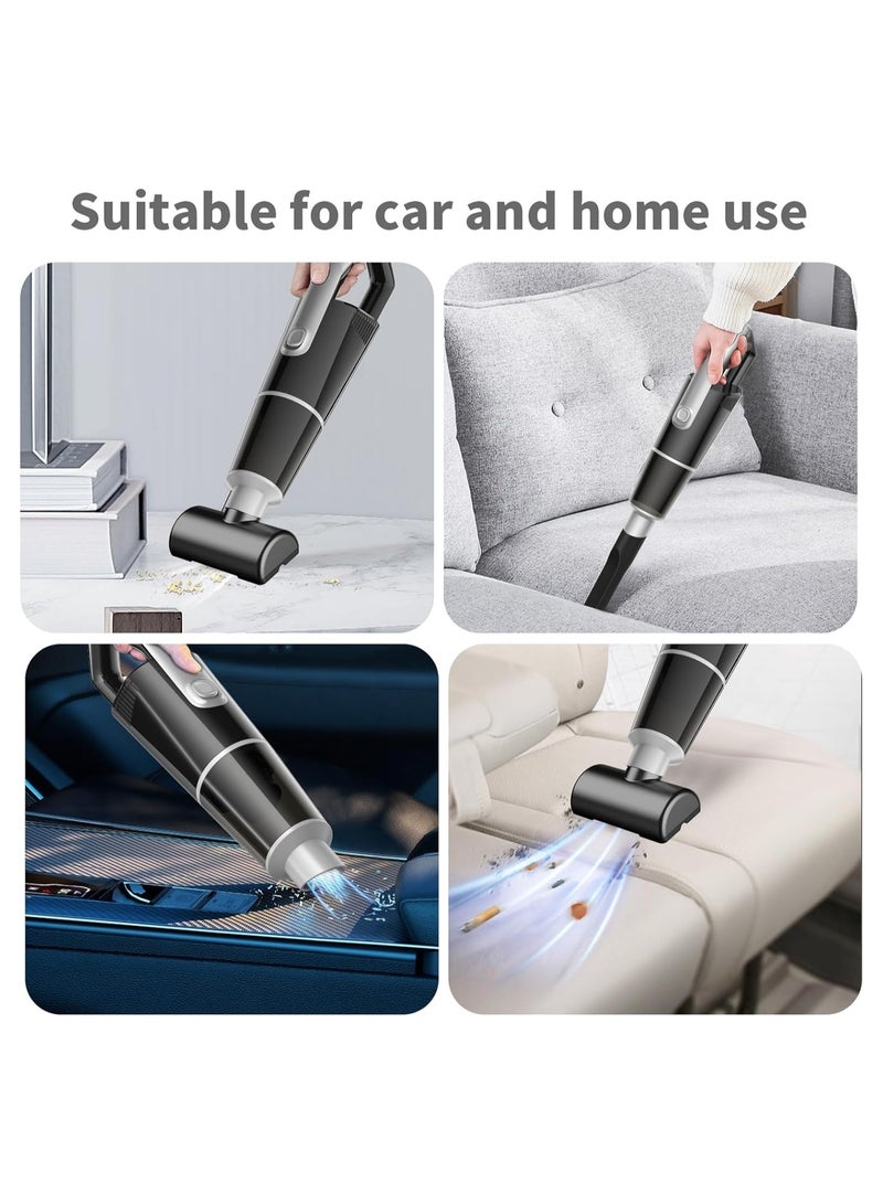 Car Vacuum Cleaner, Handheld Vacuum Cordless, 8000Pa Powerful Car Vacuum Cleaner, Light Weight Portable Car Hoover, USB Fast Charge with 4 Nozzels, 3 HEPA Fliters, Car Home Cleaning Pets Hair Tool