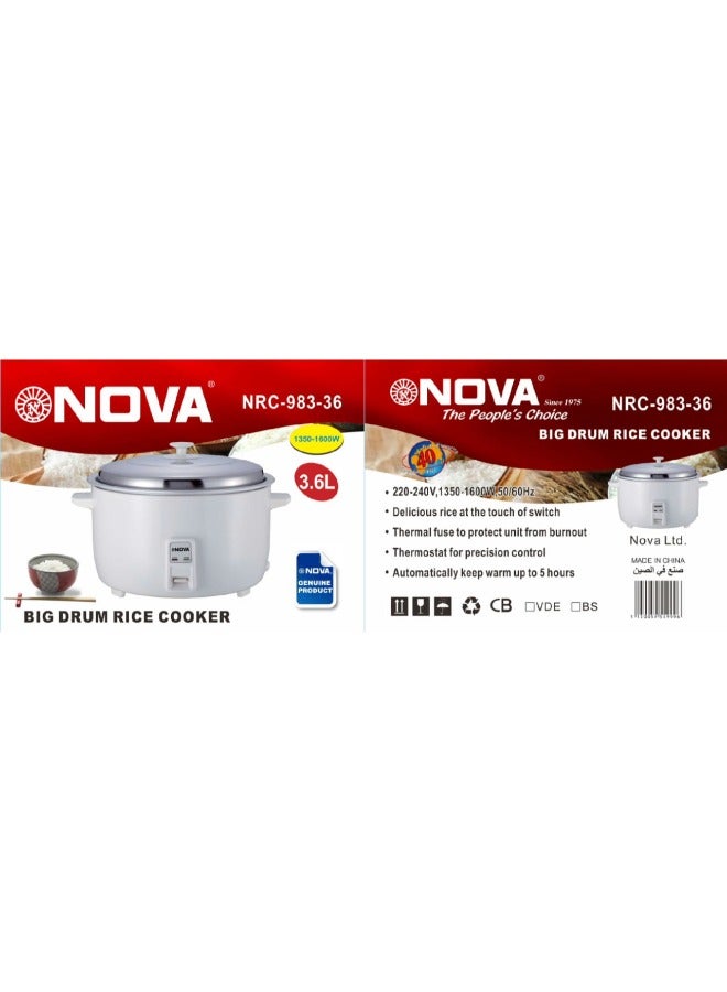 Big Drum Rice Cooker NRC 977-6 White