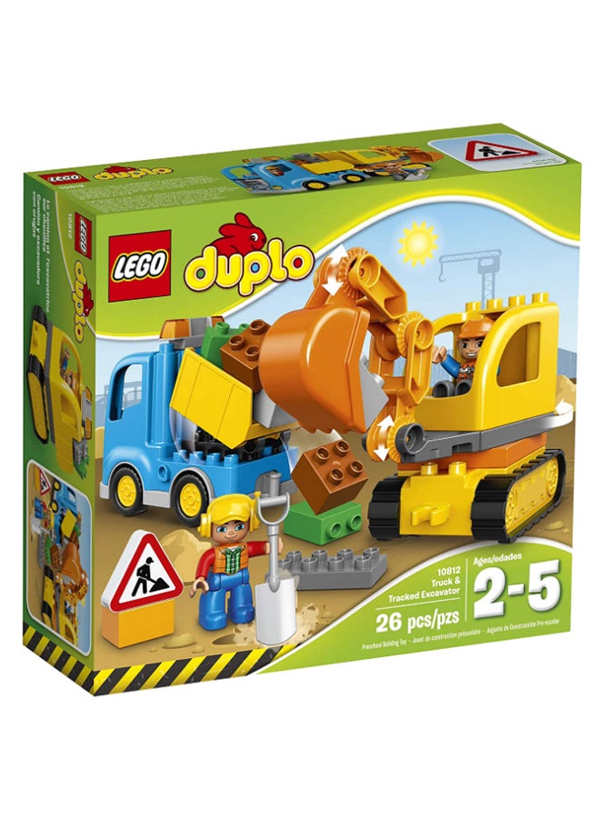 10812 26-Piece Duplo Truck And Tracked Excavator Building Set 10812 2+ Years