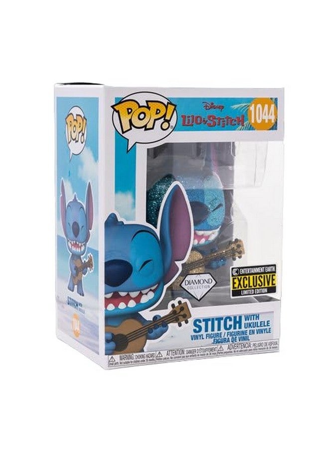 Pop Disney Lilo & Stitch Stitch With Ukulele Diamond Glitter Entertainment Earth Exclusive Bundled With A Byron'S Attic Protector