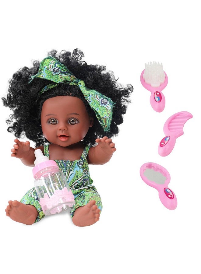 10 Inch Black Baby Dolls With Accessories Setsoft Black Baby Doll For 3+ Year Old Girls Boybaby Toys For Birthday Gift (10 Inch Green Slingfirst Generationydb30044)