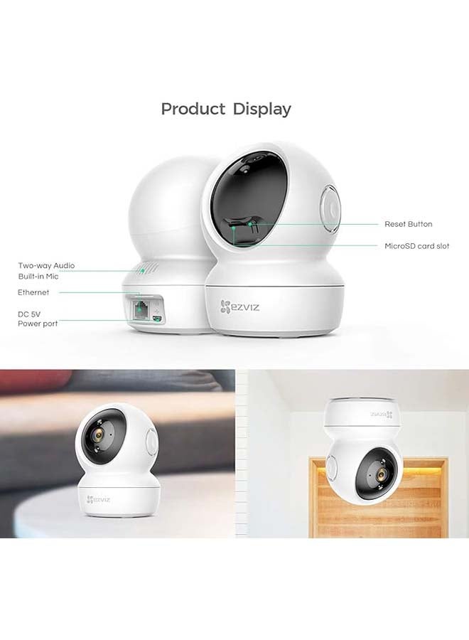 TY1 Pro 2K⁺ Indoor Smart WiFi Baby/Pet Monitor Camera | Smart Night Vision | 360 Visual Coverage | Motion Detection Two-Way Talk | Micro SD Slot Up To 512GB