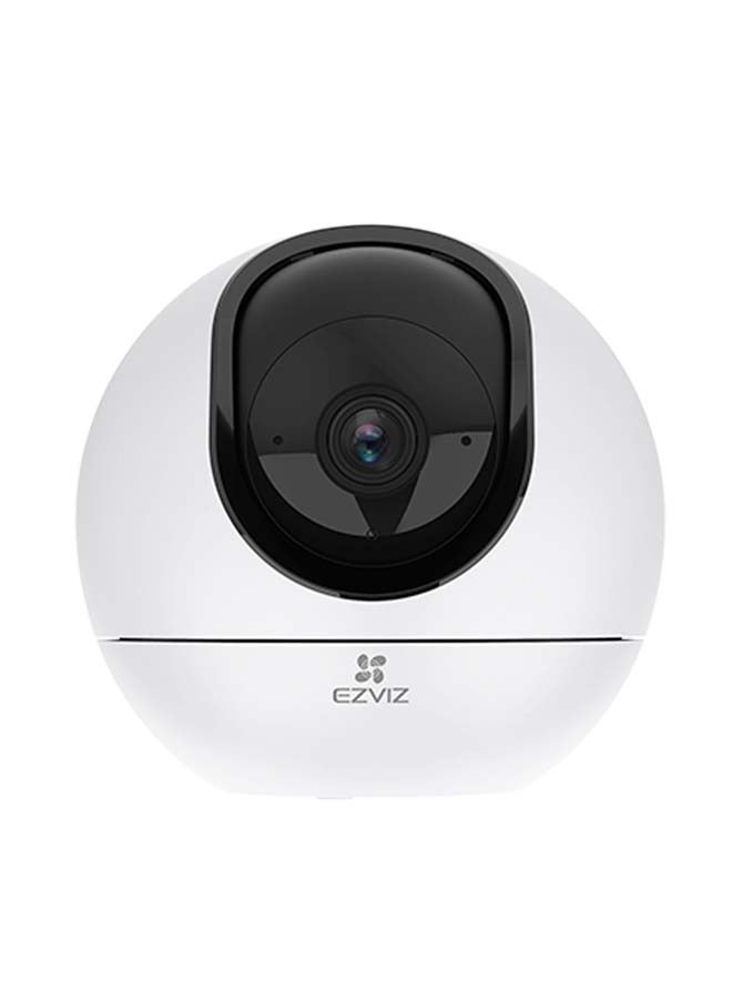 H6 3K Smart Home Wi-fi Camera, Panoramic View, 4mm Lens, Auto-Zoom Tracking, AI-Powered Human & Pet Shape Detection, Two-Way Talk,  Privacy Shutter, Waving-Hand Recognition & Control, Supports MicroSD Card (Up to 512 GB) & EZVIZ CloudPlay Storage, Dual-Band Wi-Fi, White/Black | R100-1J5WF