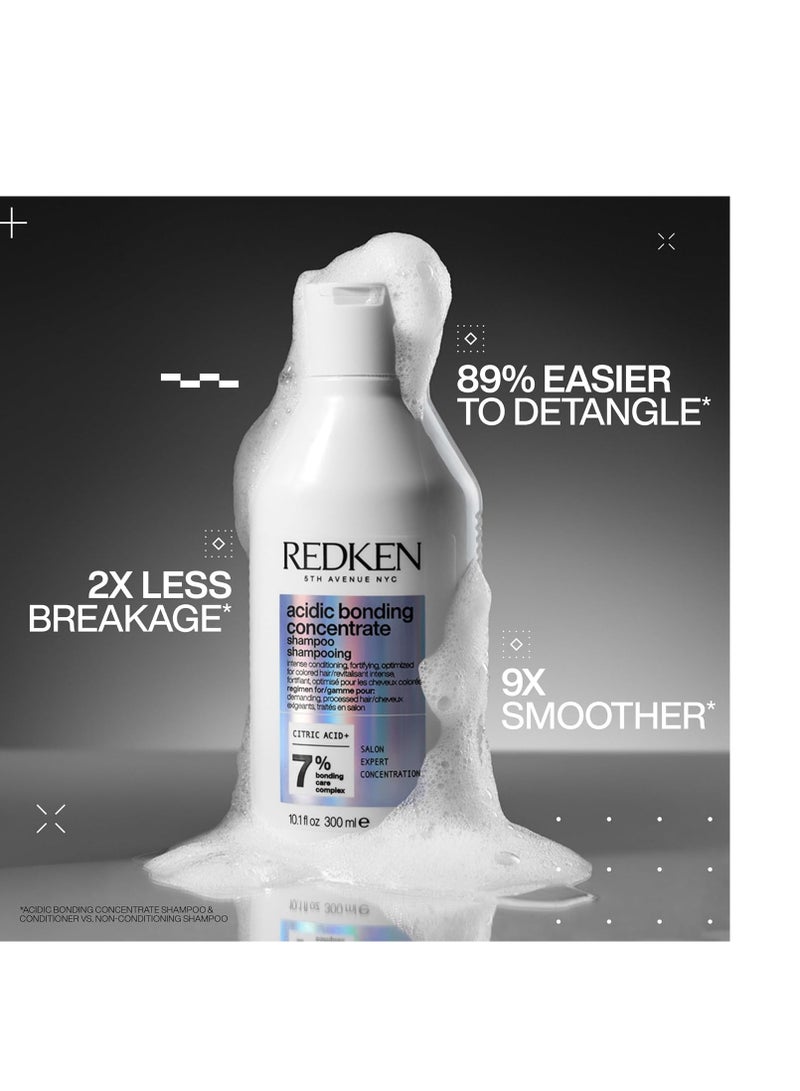 REDKEN Bonding Shampoo & Conditioner Set for Damaged Hair Repair | Acidic Bonding Concentrate | Sulfate-Free | Repairs Bleached or Color-Treated Hair | For All Hair Types