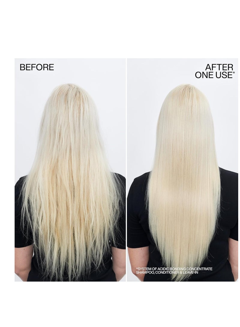 REDKEN Bonding Shampoo & Conditioner Set for Damaged Hair Repair | Acidic Bonding Concentrate | Sulfate-Free | Repairs Bleached or Color-Treated Hair | For All Hair Types