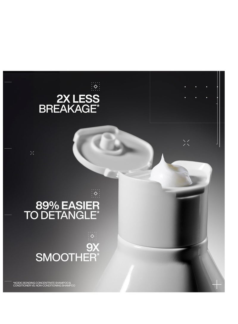Redken Bonding Conditioner for Damaged Hair Repair | Strengthens and Repairs Weak and Brittle Hair | Acidic Bonding Concentrate | Safe for Color-Treated Hair | For All Hair Types