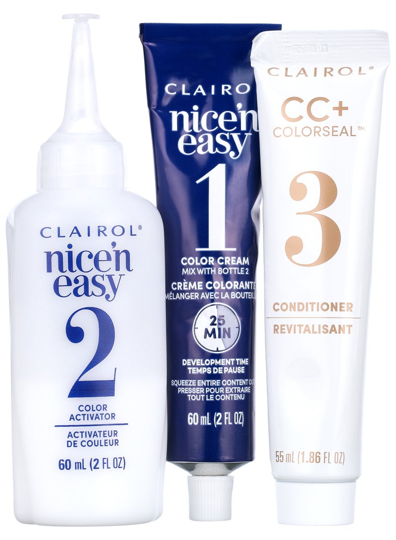 Clairol Nice'n Easy Permanent Hair Color Cream 4 Dark Brown Hair Dye 1 Application