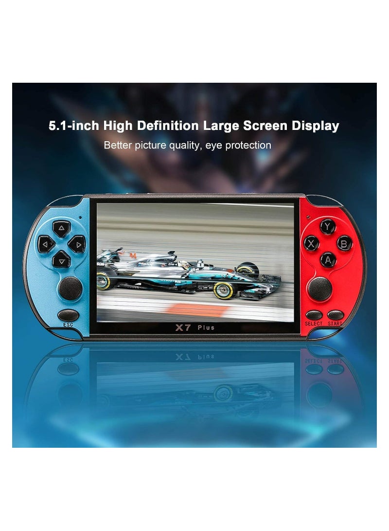 5.1inch X7 Plus Video Game Console Handheld Game Players Double Rocker 8GB Memory Built in 1000 Games MP5 Game Controller