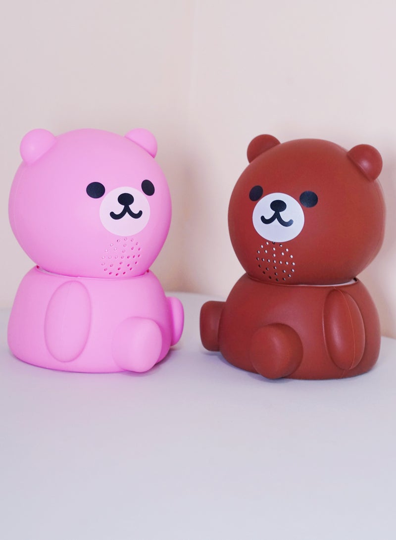 Baby Monitor 1080P Toddler Infant Portable Security Camera, Smart Control Wifi Remote Access Night View Webcam HD Video 360 Degree Rotation Digital Two-way Audio,32G Memory Family Use Home Safe(Strawberry Pink Teddy Bear)
