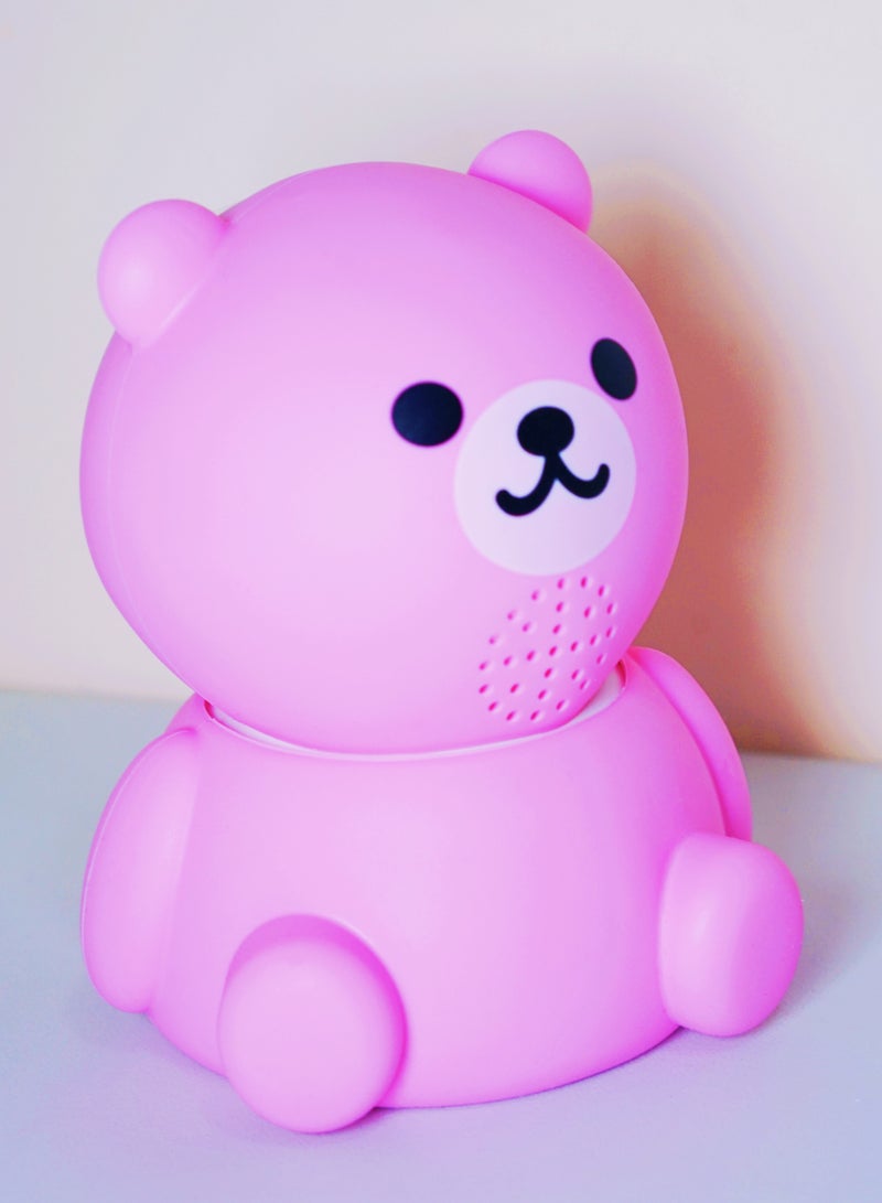 Baby Monitor 1080P Toddler Infant Portable Security Camera, Smart Control Wifi Remote Access Night View Webcam HD Video 360 Degree Rotation Digital Two-way Audio,32G Memory Family Use Home Safe(Strawberry Pink Teddy Bear)
