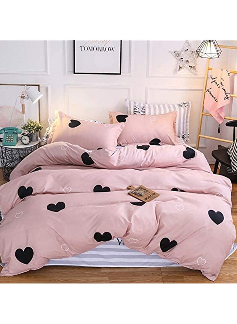 6 Piece King/Queen/Single size, striped pattern duvet cover set. set includes 1 Comforter Cover, 1 Fitted Bedsheet, 4 Pillowcases