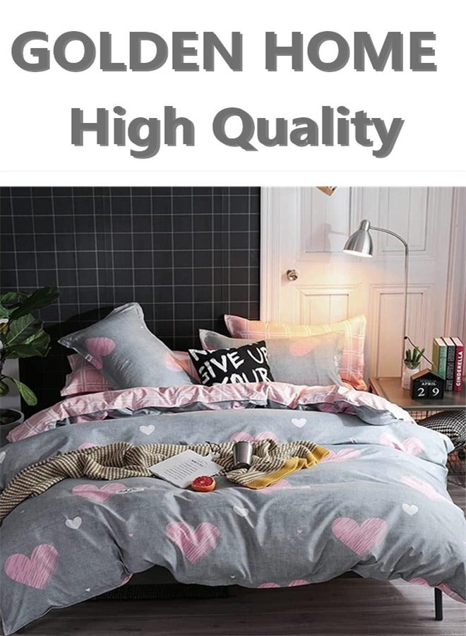 King/queen/single size, striped pattern duvet cover set. 6 Piece set includes 1 Comforter Cover, 1 Fitted Bedsheet, 4 Pillowcases