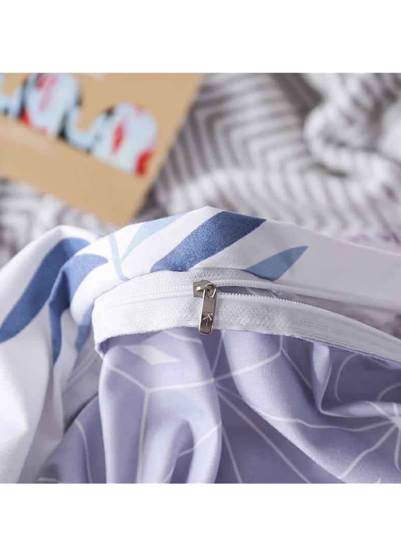 6 Piece King/Queen/Single size, striped pattern duvet cover set. set includes 1 Comforter Cover, 1 Fitted Bedsheet, 4 Pillowcases