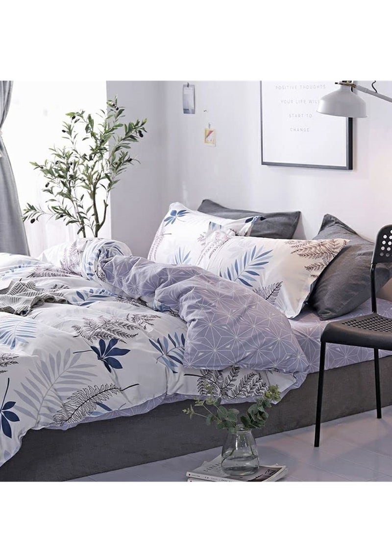 6 Piece King/Queen/Single size, striped pattern duvet cover set. set includes 1 Comforter Cover, 1 Fitted Bedsheet, 4 Pillowcases
