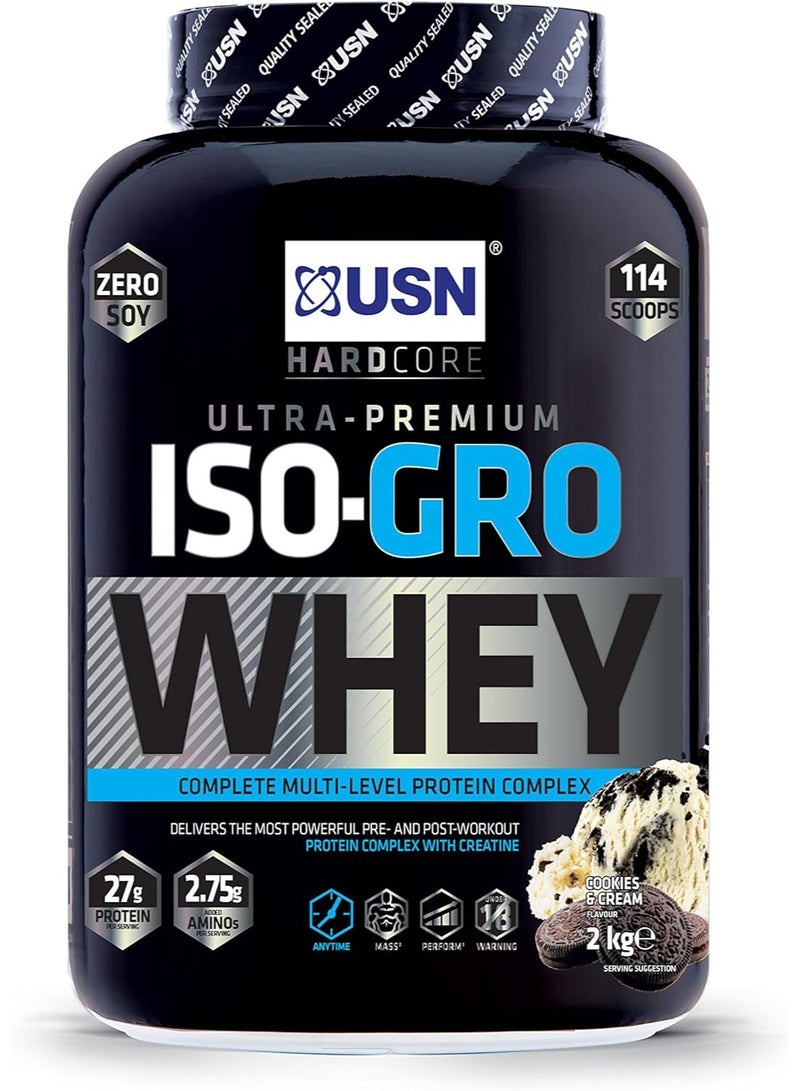USN ISO-GRO Whey Cookies & Cream Flavor 2kg