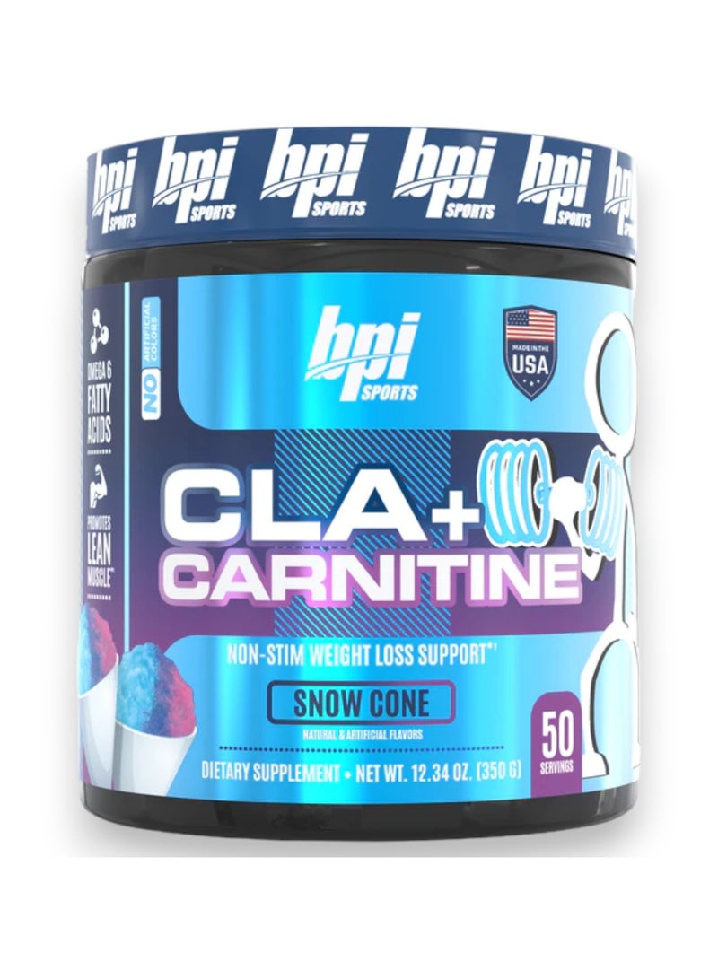 Cla+Carnitine Omega 6 Fatty Acid, Non -Stim Weight Loss Support, Snow Cone Flavour, 50 Servings