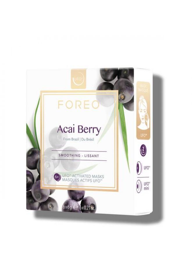 FOREO Acai Berry UFO/UFO Mini Firming Face Mask for Ageing Skin (6 Pack)