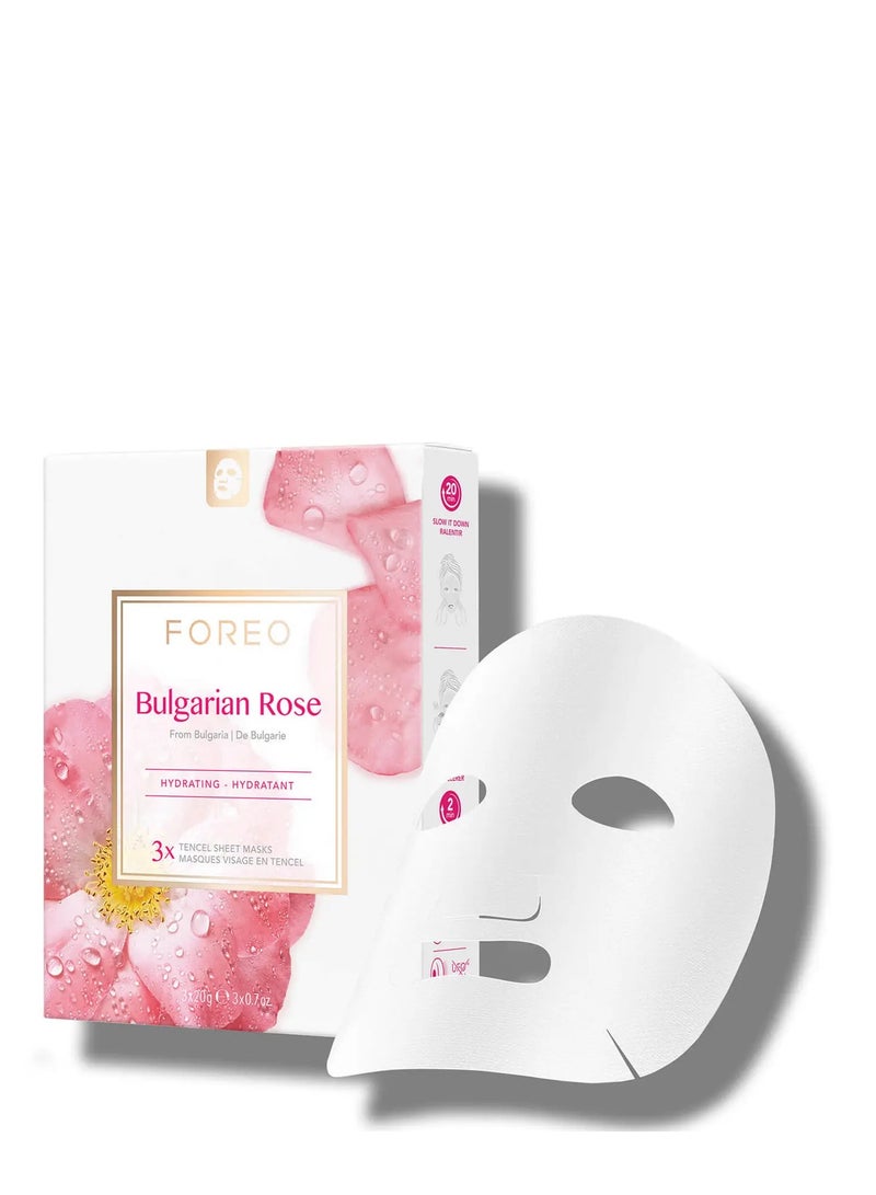FOREO Bulgarian Rose Moisture-Boosting Sheet Face Mask (3 Pack)