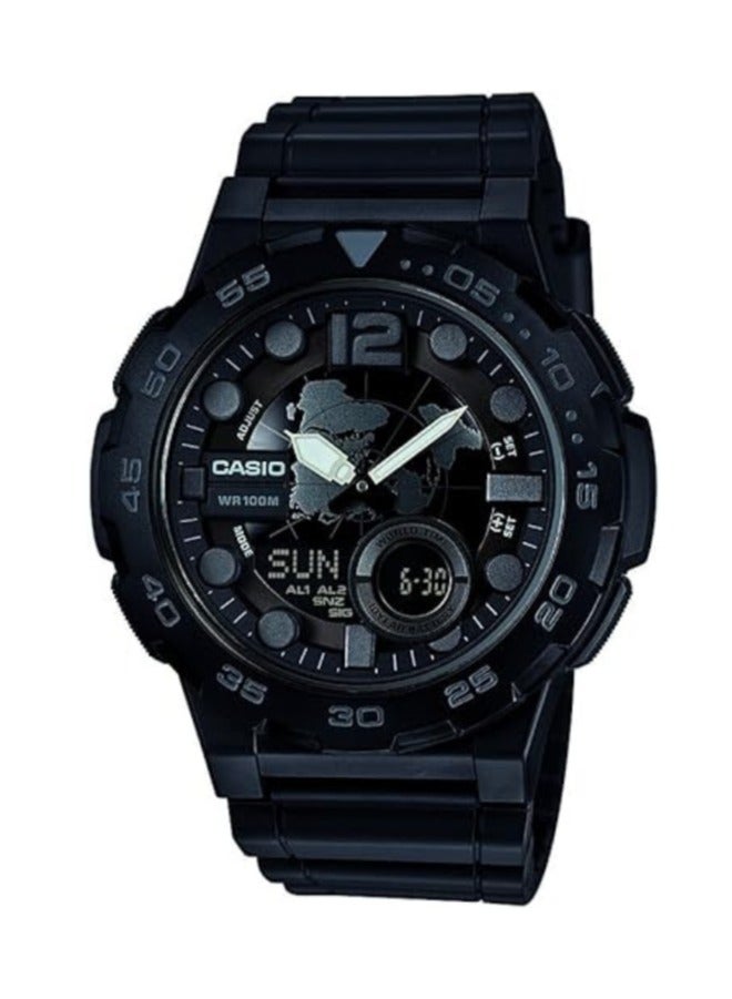 Casio Mens Quartz Watch, Analog-Digital Display and Plastic Strap AEQ-100W-1BVEF