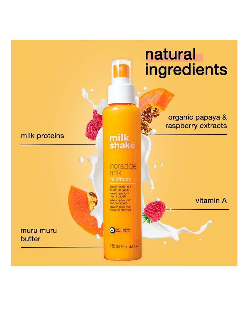 milk_shake Incredible Milk - Leave-In Hair Treatment for All Hair Types - Renews Detangles and Repairs Damaged Hair