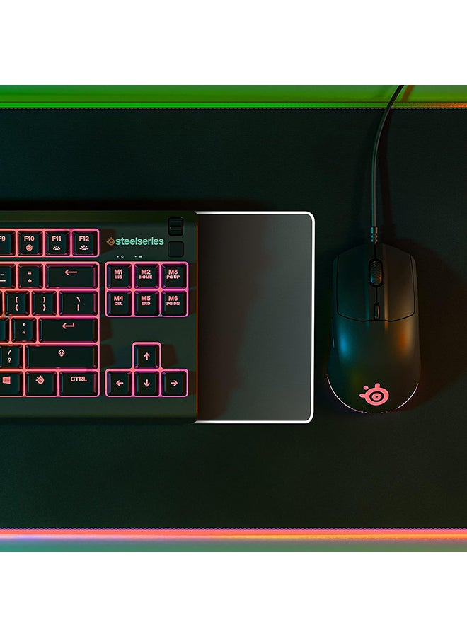 SteelSeries Apex 3 TKL - RGB Gaming Keyboard - Tenkeyless Compact Esports Form Factor - 8-Zone RGB Illumination - IP32 Water & Dust Resistant - American QWERTY Layout, Black