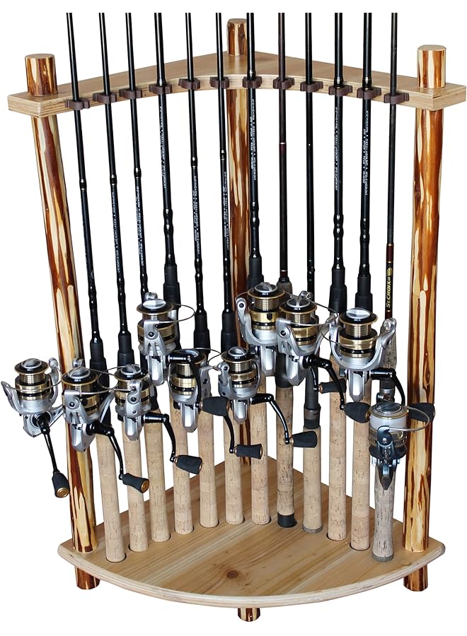 Creek Creations Fishing Rod/Pole Holder Corner Storage Rack
