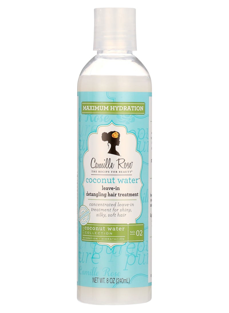 Coconut Water Leave In Detangling Hair Treatment 8 Oz 240 mL