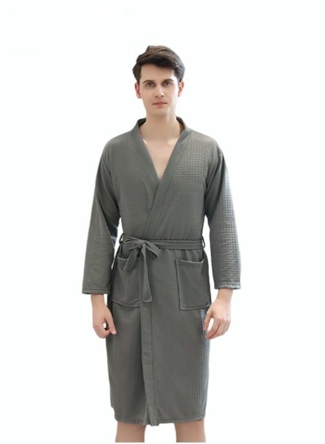 Men's Bathrobe Light Super Absorbent Skin-friendly Home Clothes Suitable For All Seasons Nightgown Dark Grey
