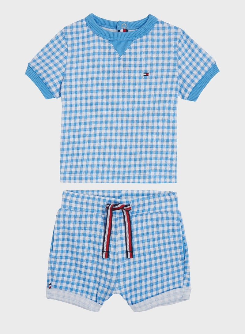 Infant Gingham T-Shirt & Shorts Set