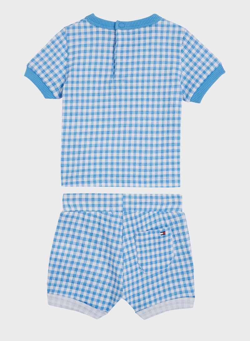 Infant Gingham T-Shirt & Shorts Set