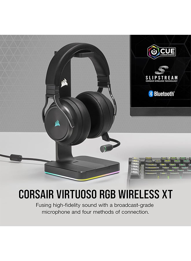 CORSAIR VIRTUOSO RGB WIRELESS XT High-Fidelity Gaming Headset with Bluetooth and Spatial Audio - Works with Mac, PC, PS5, PS4, Xbox series X/S - Slate