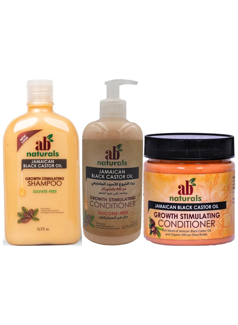 Jamaican Black Castor Oil Growth Stimulating Shampoo Conditioner And D Cond Set