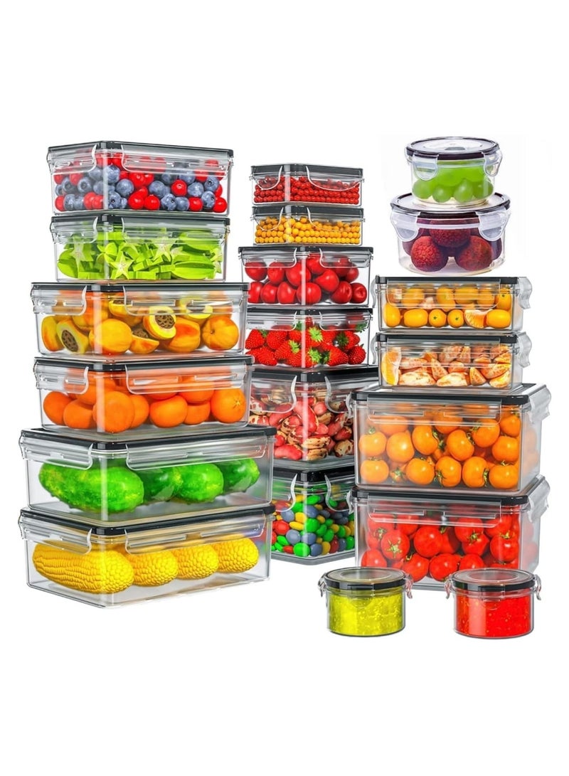 40-Piece Airtight Food Storage Containers with Lids - Perfect for Lunch, Pantry, and Kitchen Organization