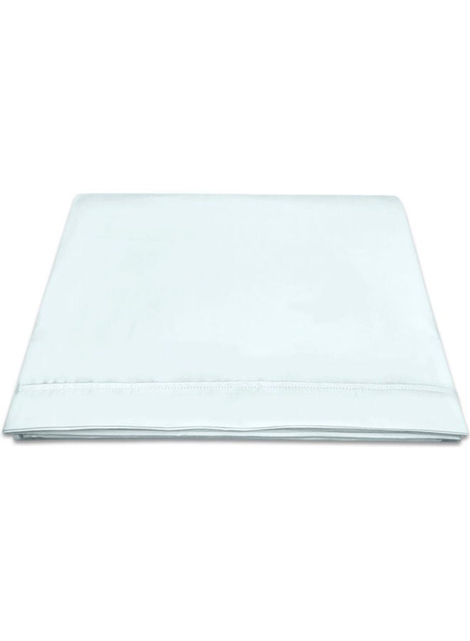 100% Long Staple 400 Thread Count Soft Sateen Weave Single Size Flat Bed Sheet Cotton Light Blue 180x280cm