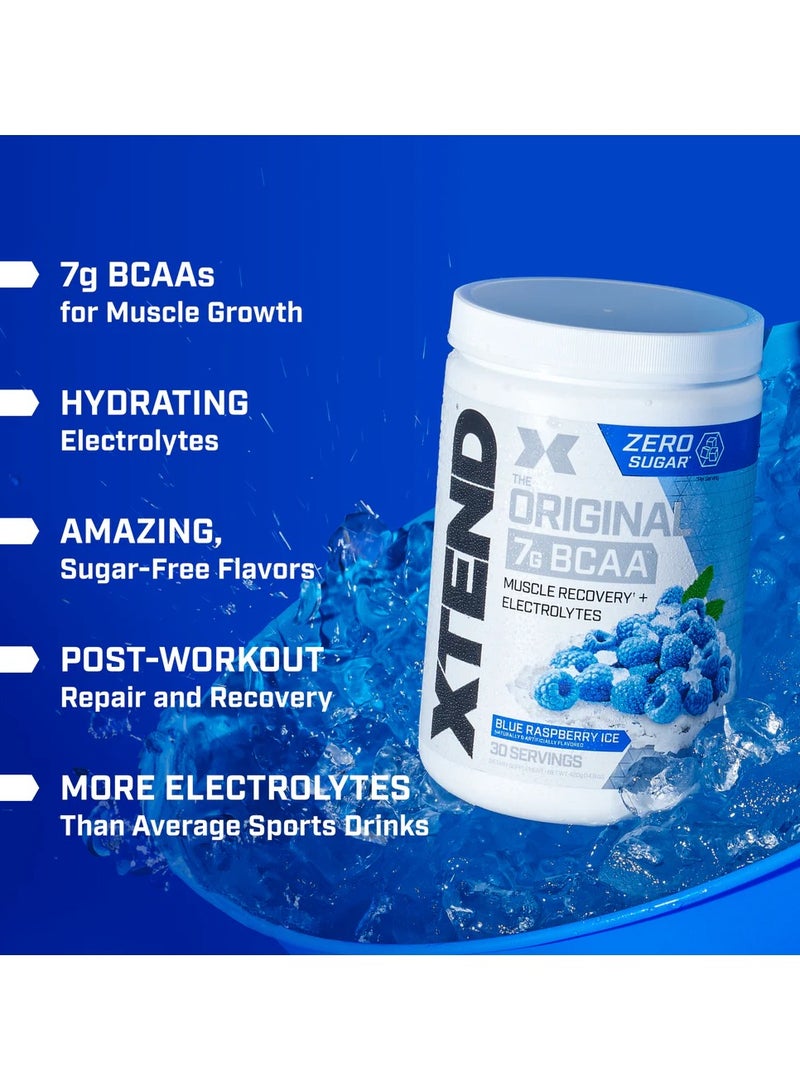 Xtend Original 7g BCAA 444g Blue Raspberry Ice Flavor 30 Serving