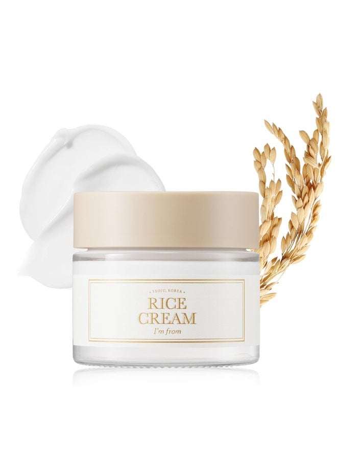 I'm from Rice Cream, 41% Rice Bran Essence with Ceramide, Glowing Look, Improves Moisture Skin Barrier, Nourishes Deeply, Smoothening to Even Out Skin Tone, K Beauty