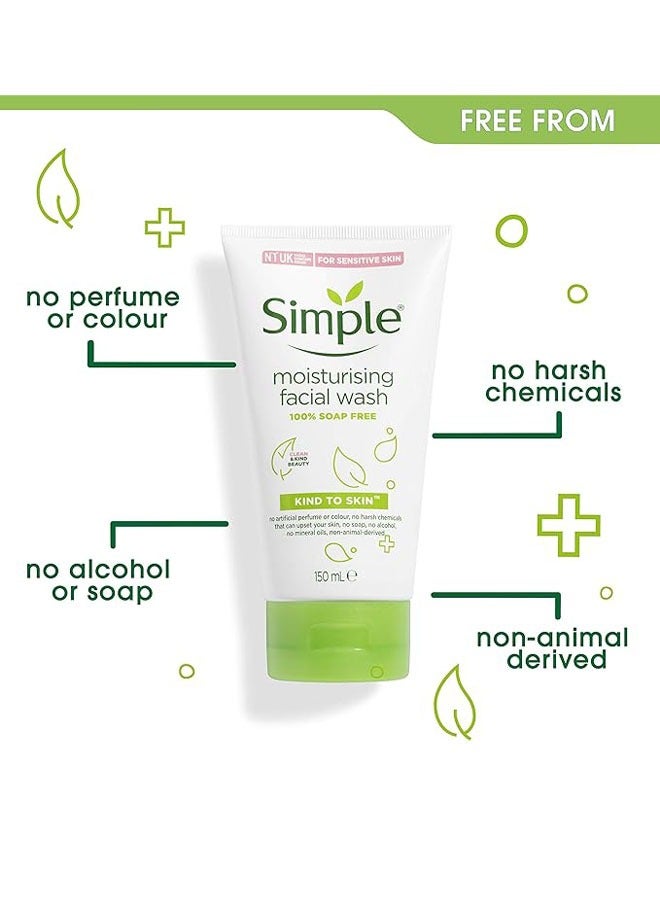 Simple Moisturizing Facial Wash, 150Ml