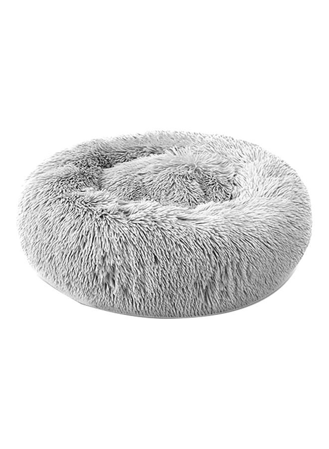 Round Plush Bed Grey 20x10x15cm