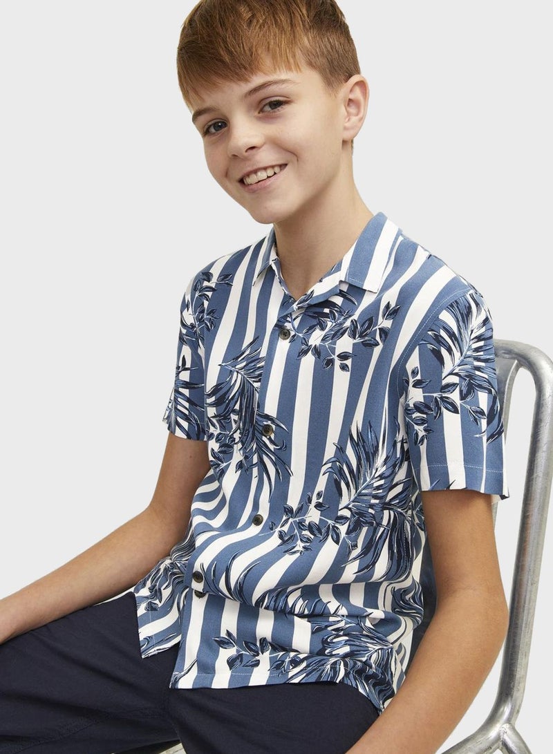 Youth Striped Aop Shirt