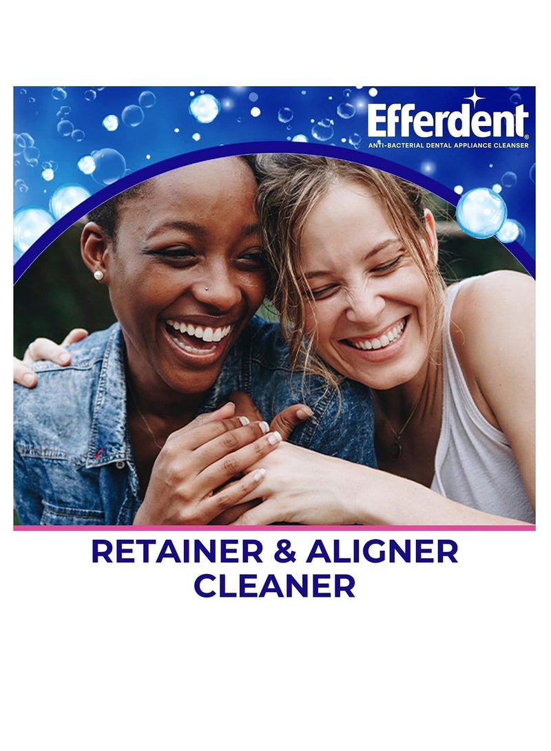 Efferdent Retainer Cleaning Tablets, Denture Cleaning Tablets for Dental Appliances, Minty Fresh & Clean, 126 Count