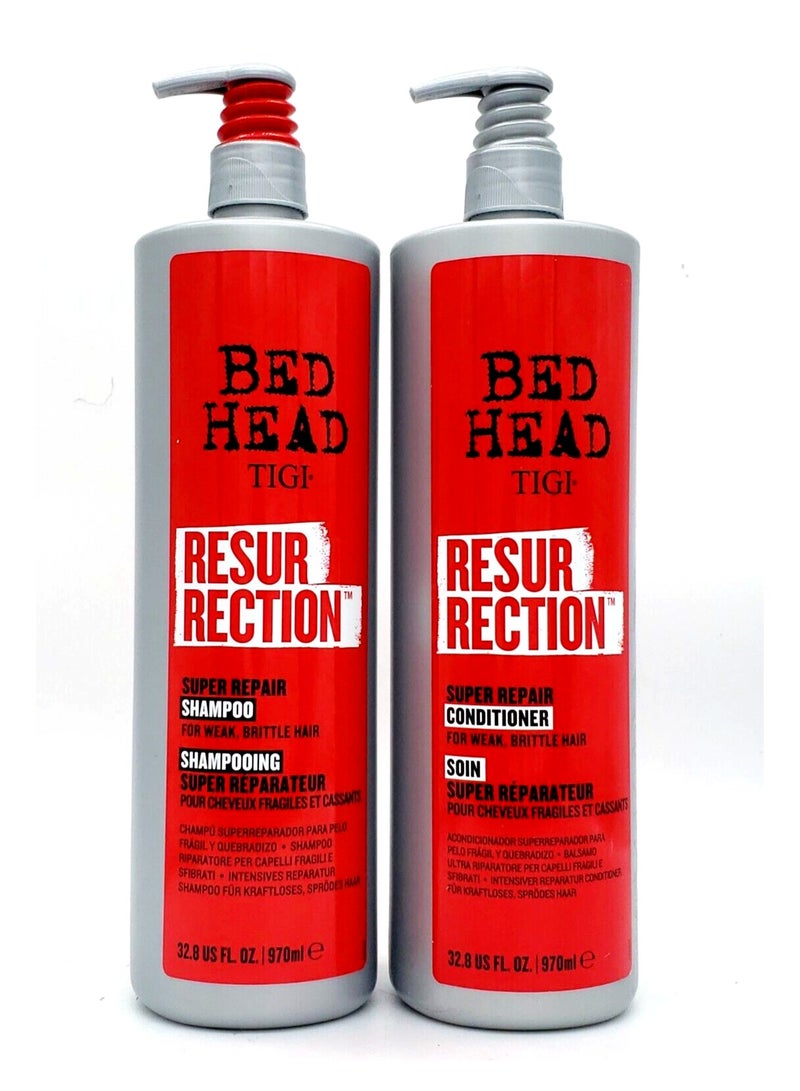 Bed Head Resurrection Repair Shampoo and Conditioner for dry, damaged hair Duo Set 970ml x 2
