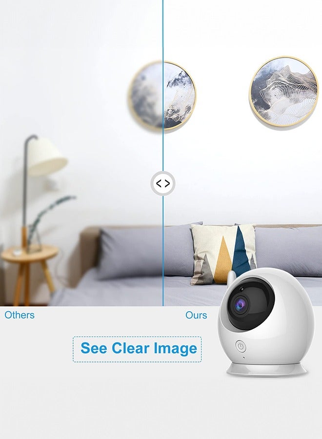 4.3'' Video Baby Monitor 360° Rotation Baby Audio Monitor Camera with Temperature and 8 Lullabies