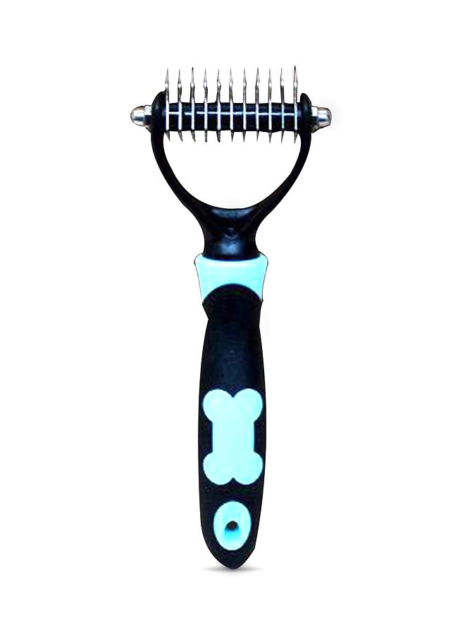 Double Side Hair And Brush Grooming Shedding Trimmer Comb Blue/Black
