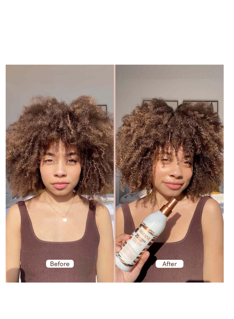 MIZANI 25 Benefit Miracle Milk Leave in Conditioner | Heat Protectant and Detangler Spray | Formulated with Coconut Oil | For Frizzy & Curly Hair