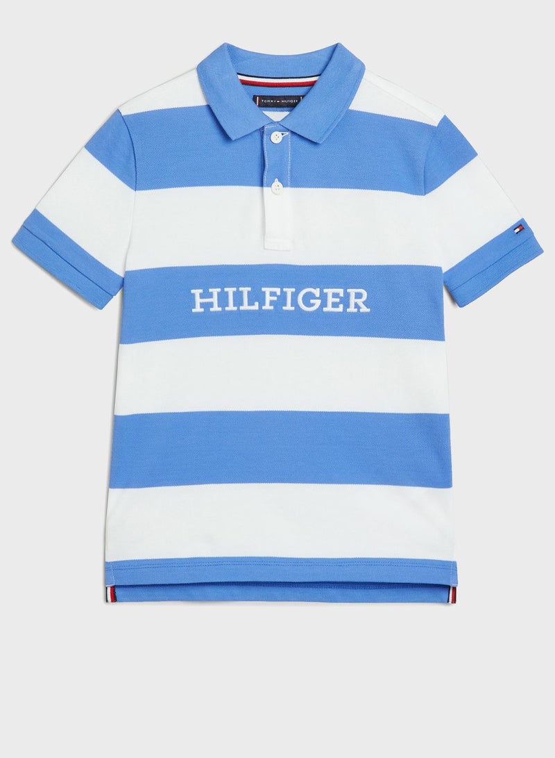 Kids Color Block Polo