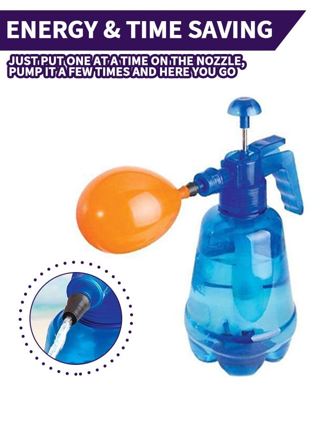 Water/Air Balloon Pumping Station Emoji Blaster - 500 Balloons Water Filler Balloon Pump Kit - Summer Outdoor Backyard Fun Activity For Kids