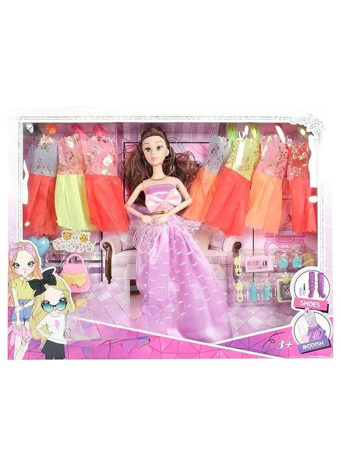 Fashion Girl Doll Assorted Accessories and a Variety of Stylish Outfits for Endless Dress Up Fun and Creative Play