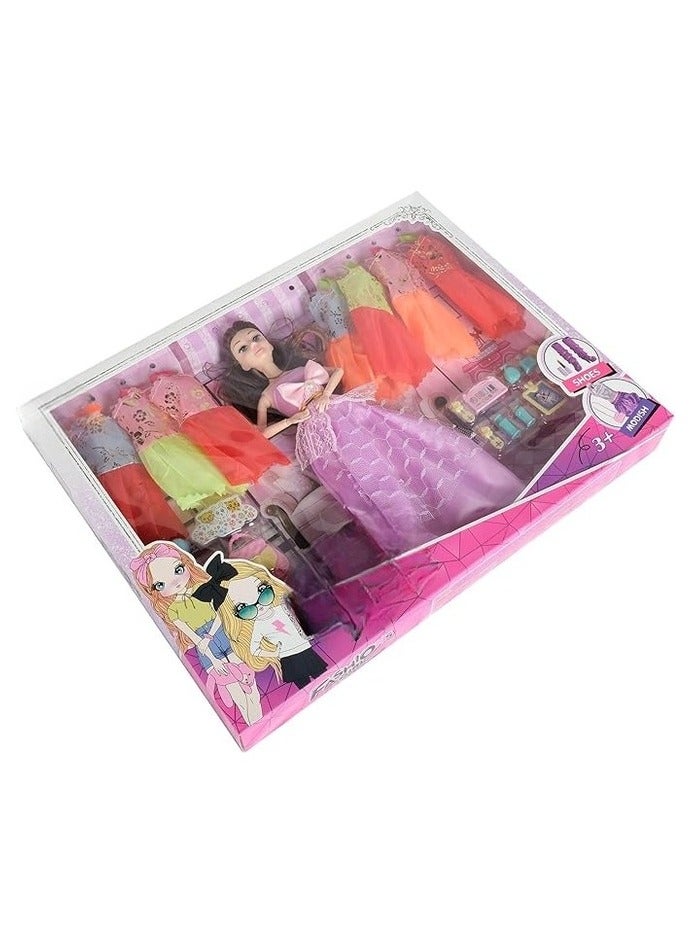 Fashion Girl Doll Assorted Accessories and a Variety of Stylish Outfits for Endless Dress Up Fun and Creative Play