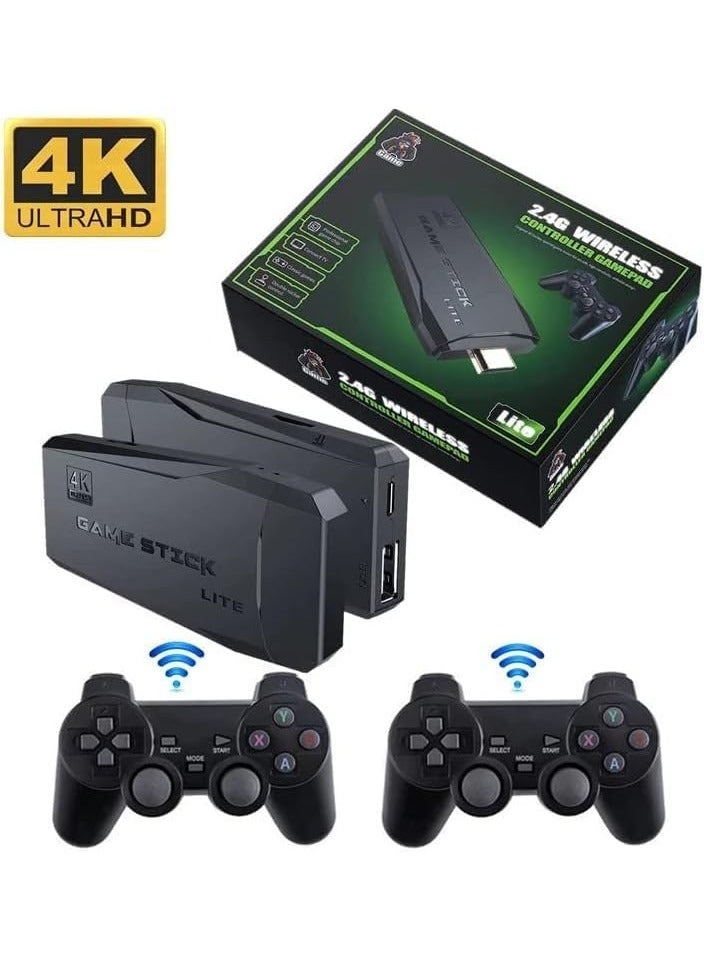 64G Retro Game Console, HD Classic Game Console, 10000+ Built-in Games, 9 Emulators Console, HDMI Output TV Video Games, High Definition Game Console with 2.4G Wireless Controllers